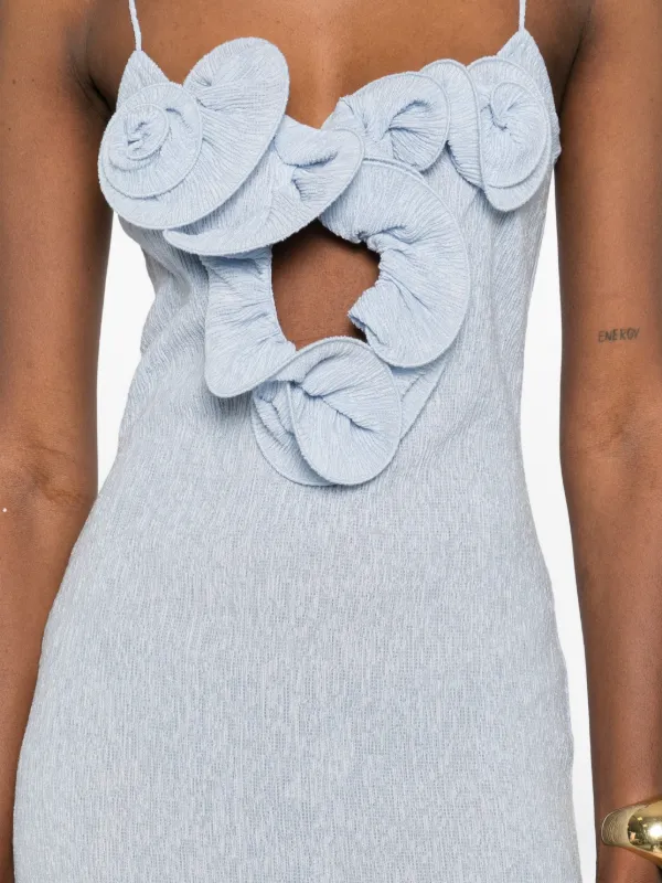 Magda Butrym floral-appliqu Mini Dress | Blue | FARFETCH ID