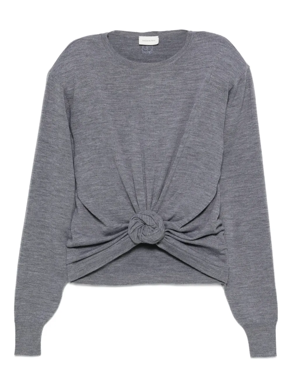 Magda Butrym knotted long-sleeve top - Grigio