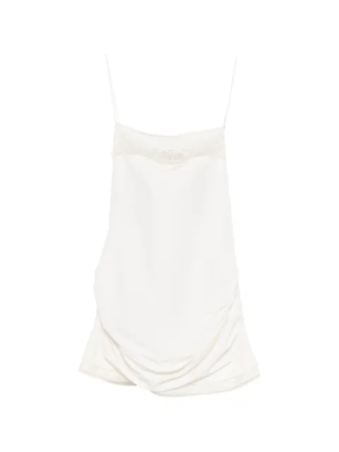 Magda Butrym lace-trim gathered mini dress