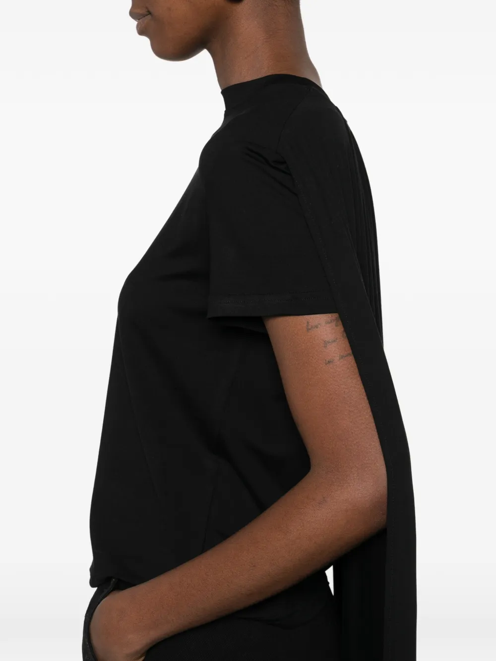 Magda Butrym Gedrapeerd T-shirt Zwart
