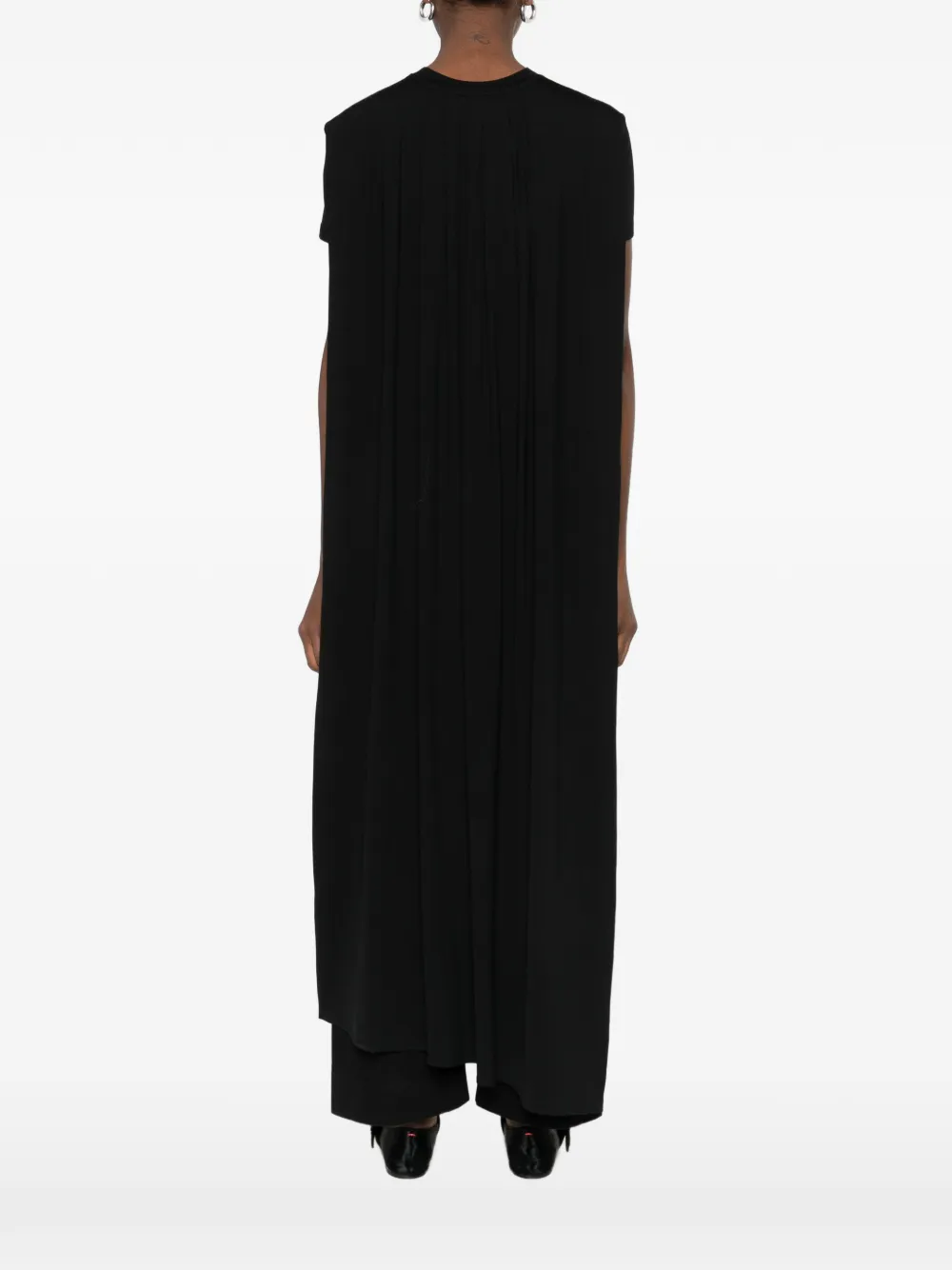 Magda Butrym Gedrapeerd T-shirt Zwart