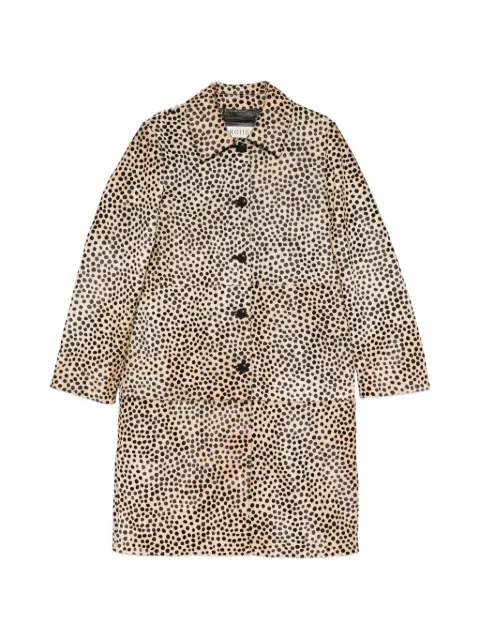 Róhe single-breasted animal-print coat