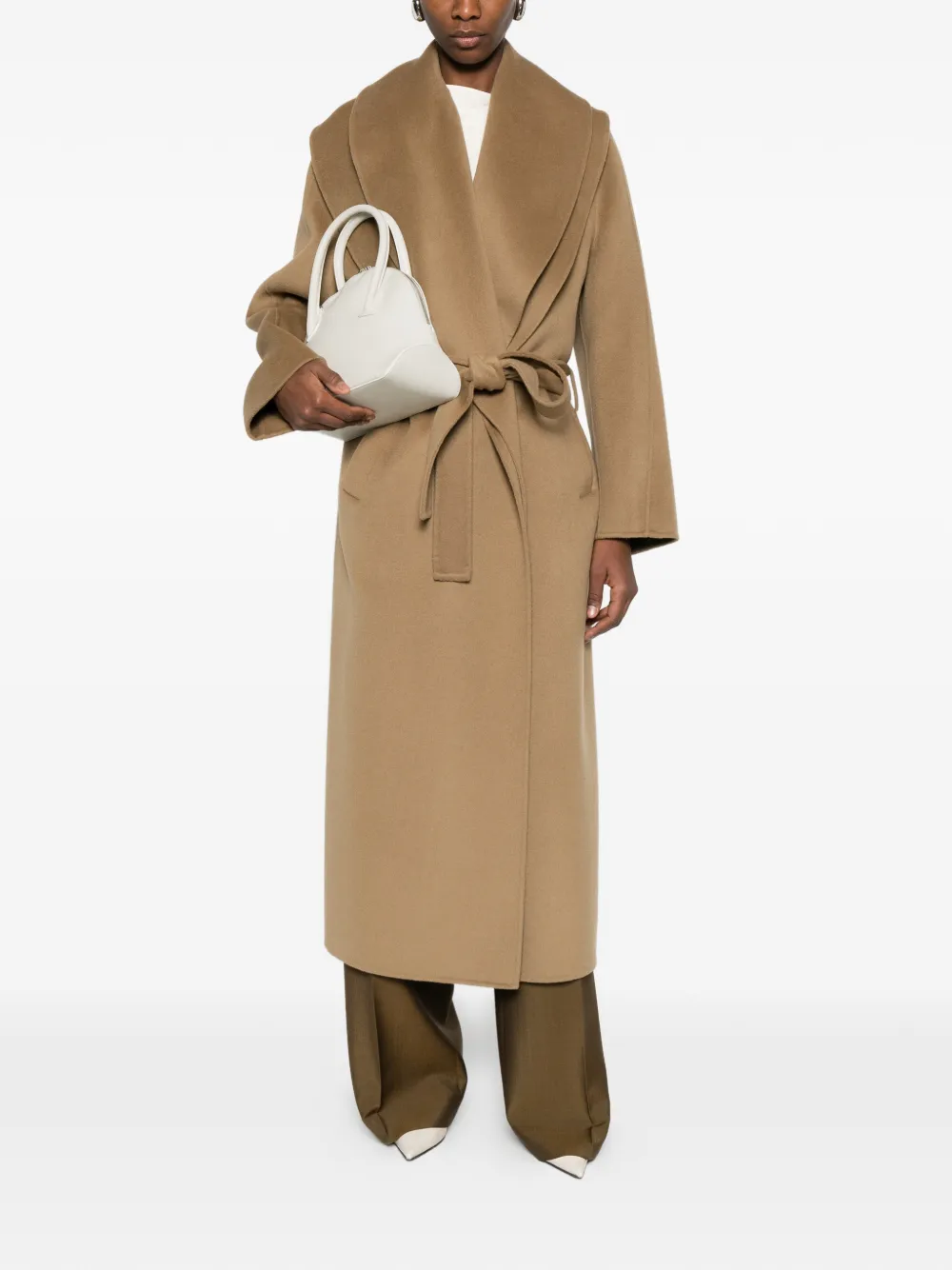 R&oacute;he signature scarf coat - Bruin