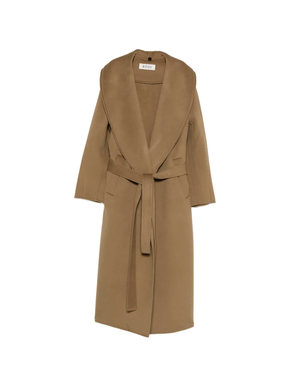 Róhe signature scarf coat - Marrone