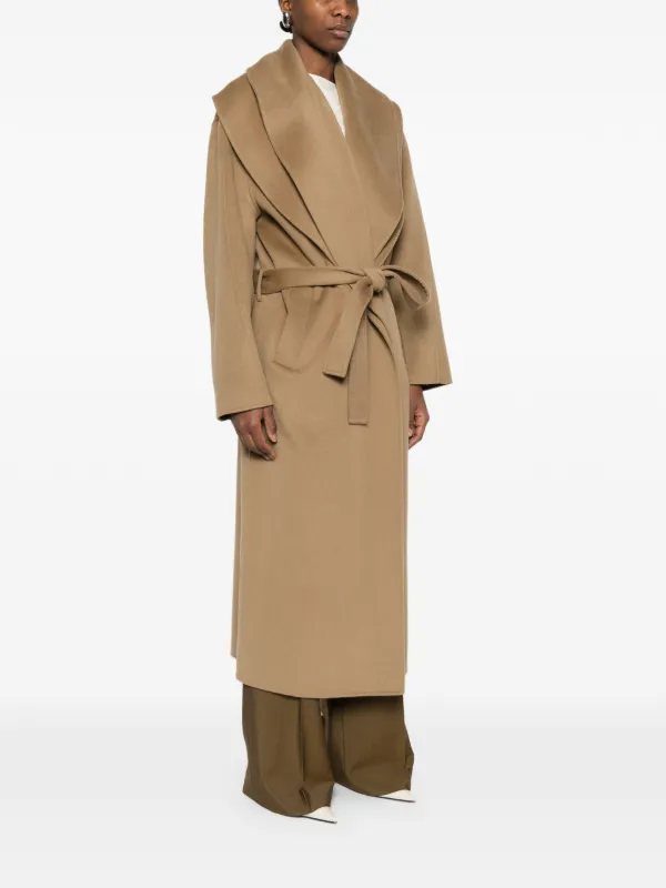 Róhe Signature Scarf Coat | Brown | FARFETCH RO