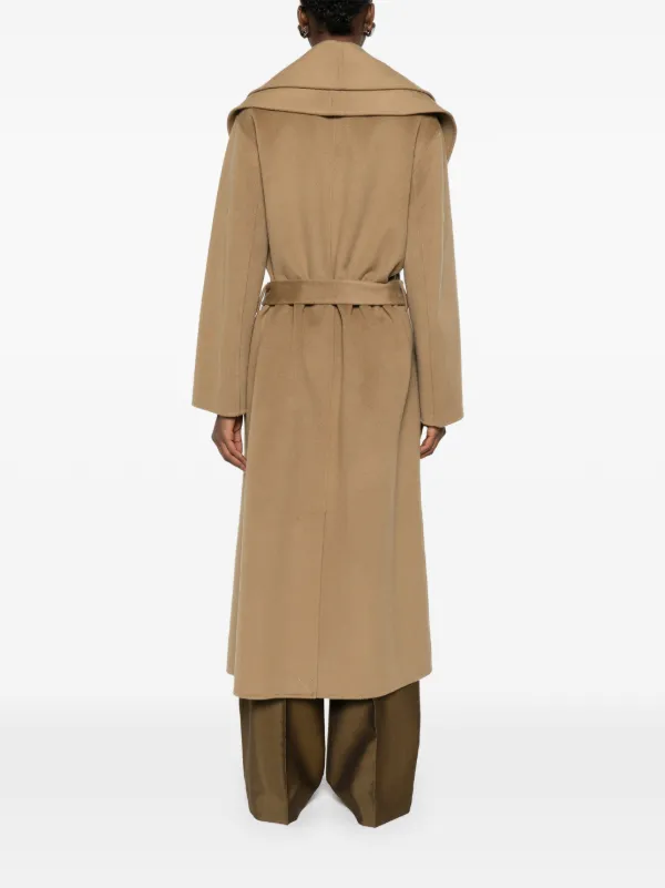 Róhe Signature Scarf Coat | Brown | FARFETCH RO