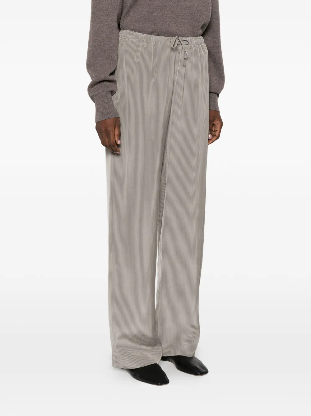  Róhe Striped-pattern Palazzo Pants - Grey 