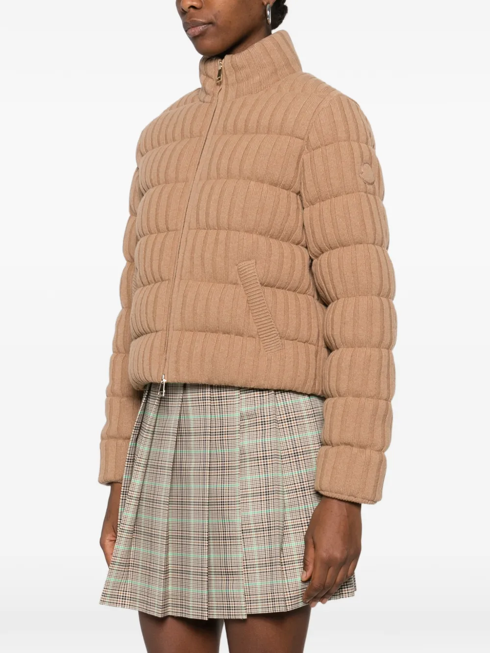 Moncler Gewatteerd jack met rits Beige