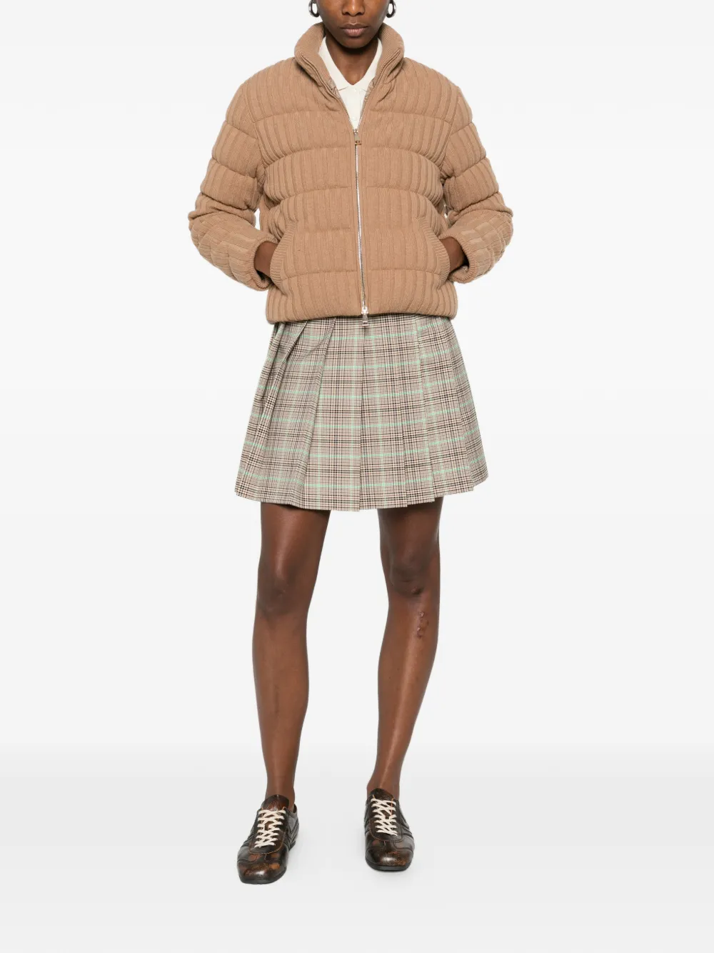 Moncler Gewatteerd jack met rits Beige