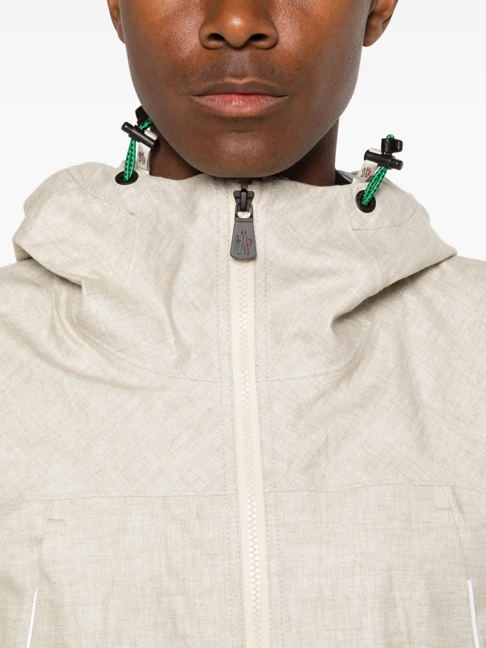 Moncler Grenoble Blagnac jack met capuchon Beige