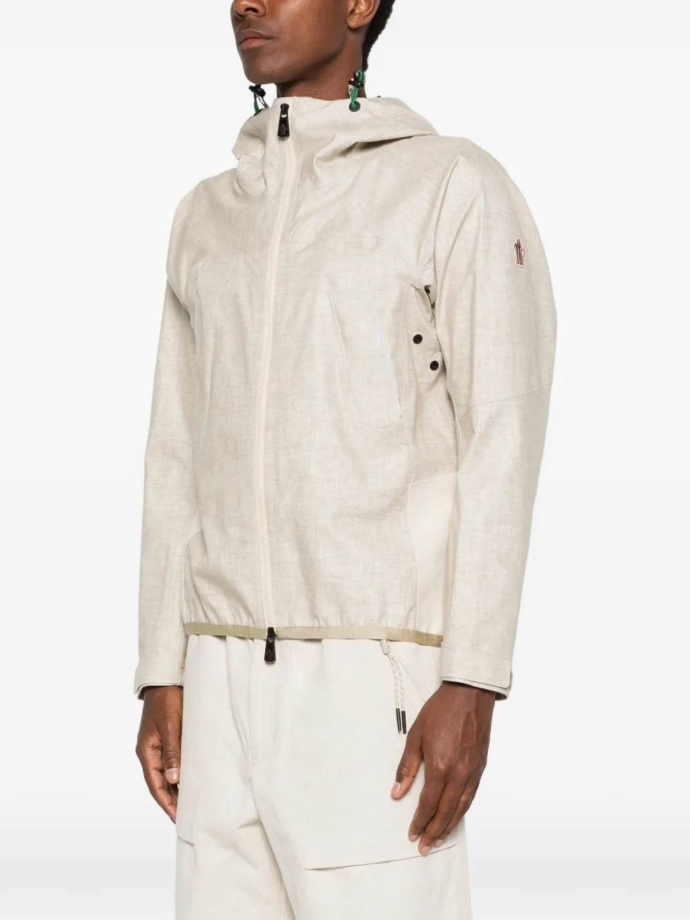 Moncler Grenoble Blagnac jack met capuchon Beige