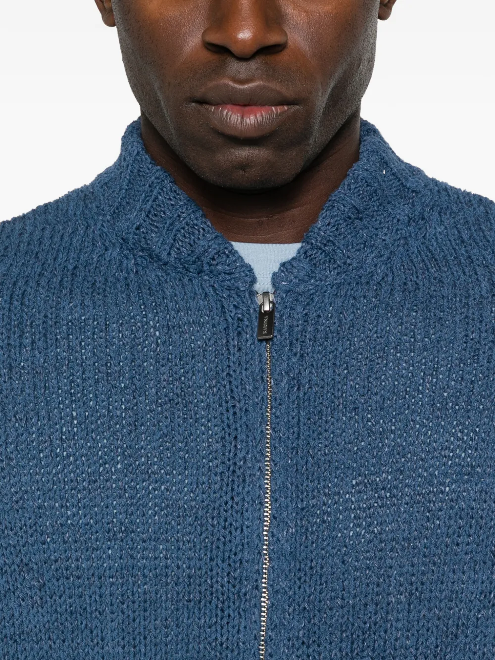 Barena Vest met rits Blauw