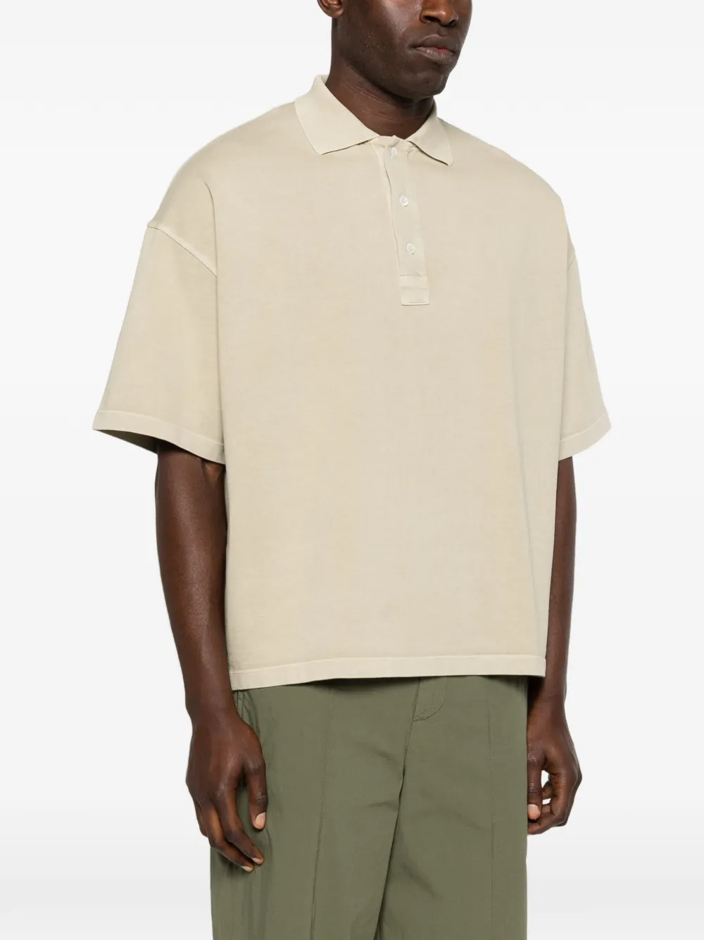 Barena Poloshirt met knopen Groen
