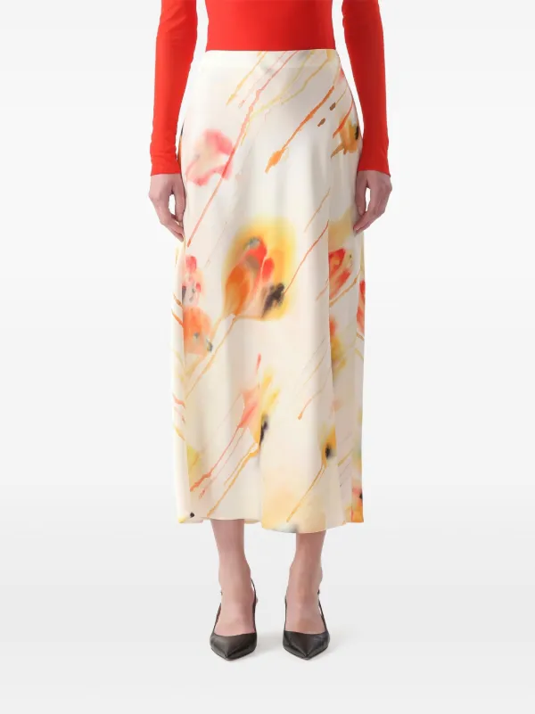 Jason Wu Collection Floral-print Pencil Skirt in Neutrals