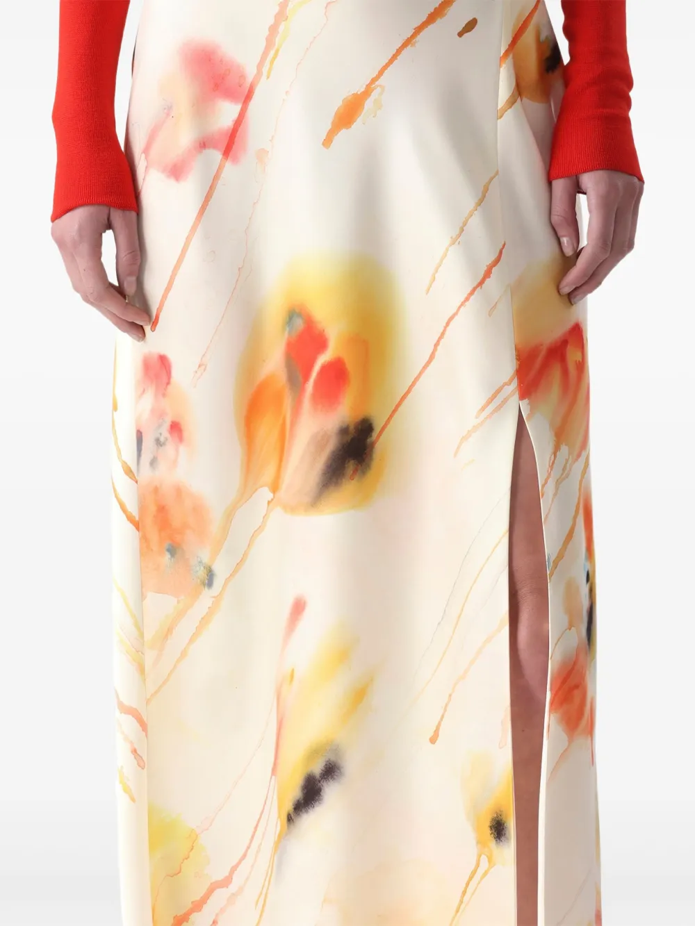 Jason Wu Collection Floral-print Pencil Skirt in Neutrals, view 3