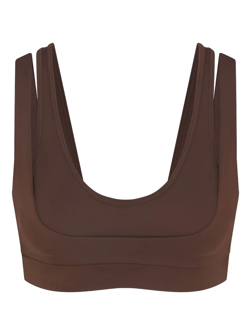 Skims x Nike Matte Sport-BH mit Doppelriemen - Braun