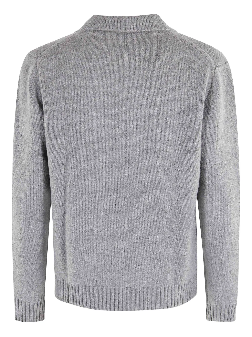 ASPESI Poloshirt met kraag en lange mouwen - Grijs