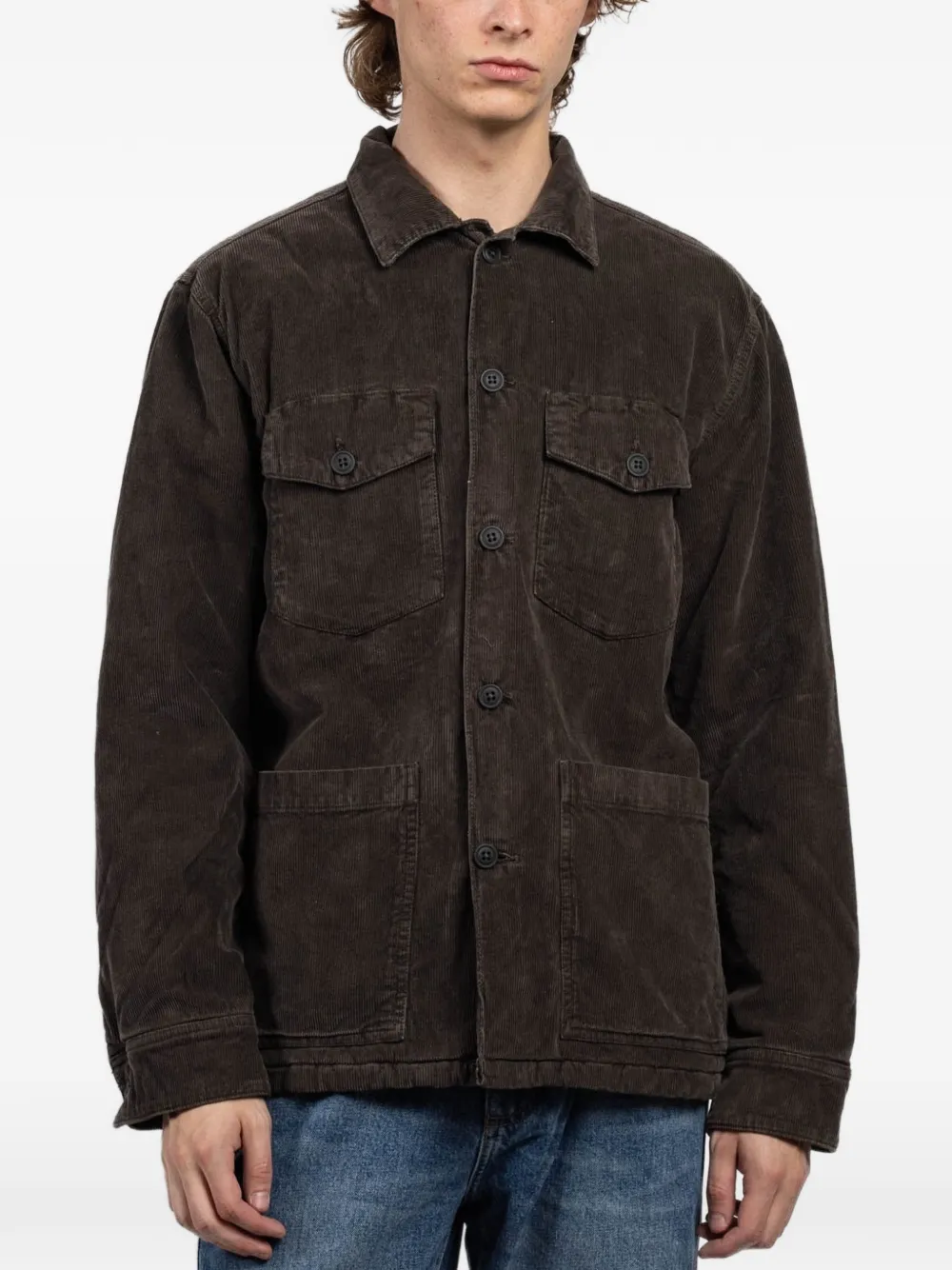HARTFORD corduroy shirt jacket - Marrone