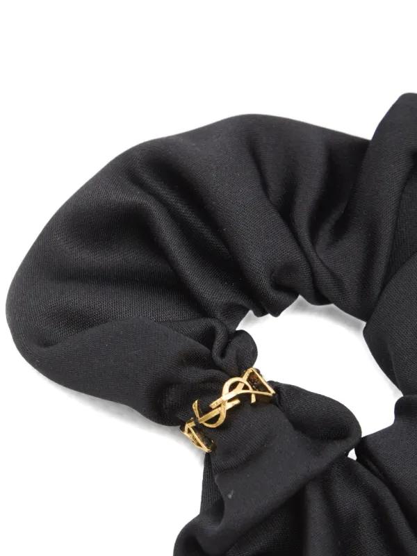 Saint Laurent カサンドラ シルクシュシュ | ブラック | FARFETCH JP