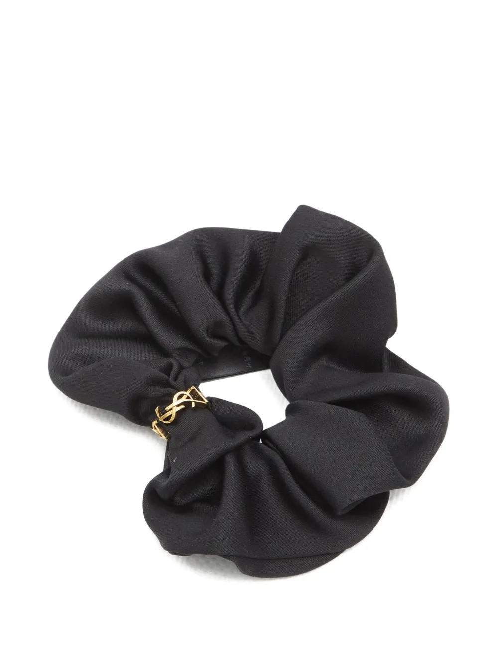 Saint Laurent cassandre silk scrunchie | Black | Image 1