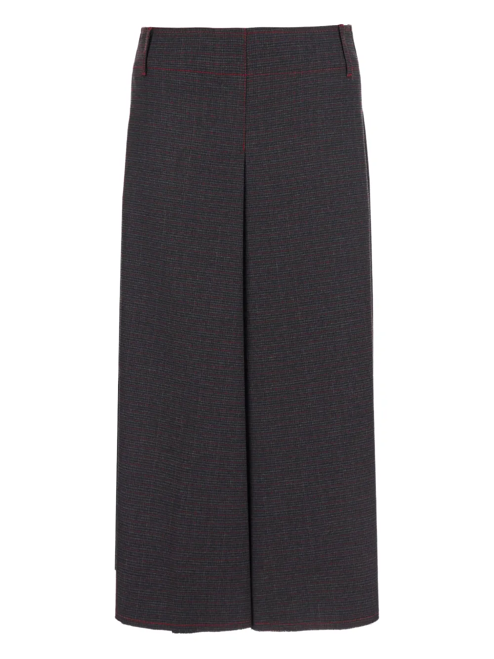 Merci Contrasting Stitching Patch Pocket Midi Skirt In Blue