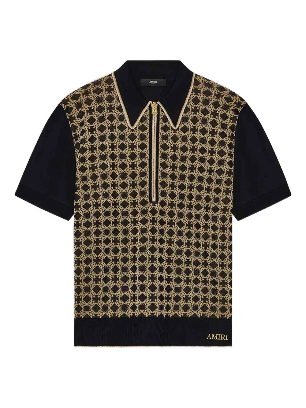AMIRI playera de canalé con detalle de cierre | negro | Image 1