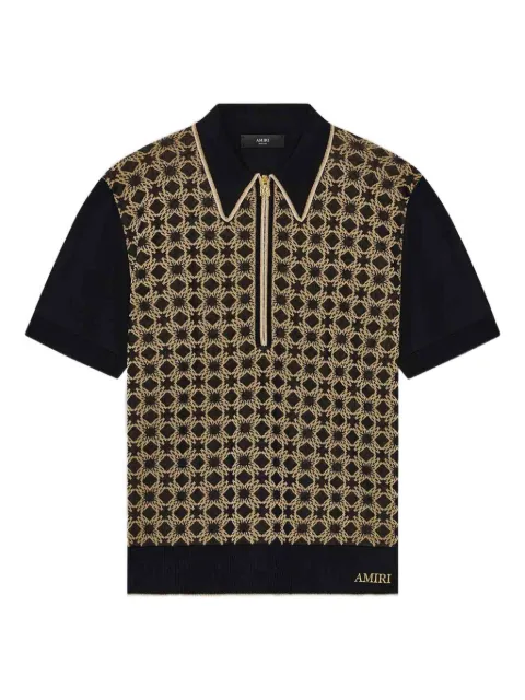 AMIRI zip detail ribbed T-shirt