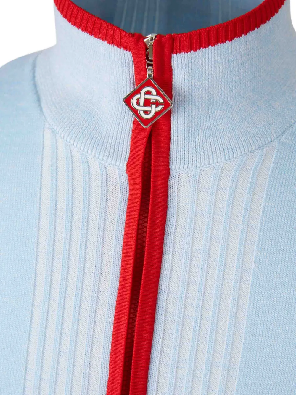 Casablanca Vest met geborduurde rits Blauw