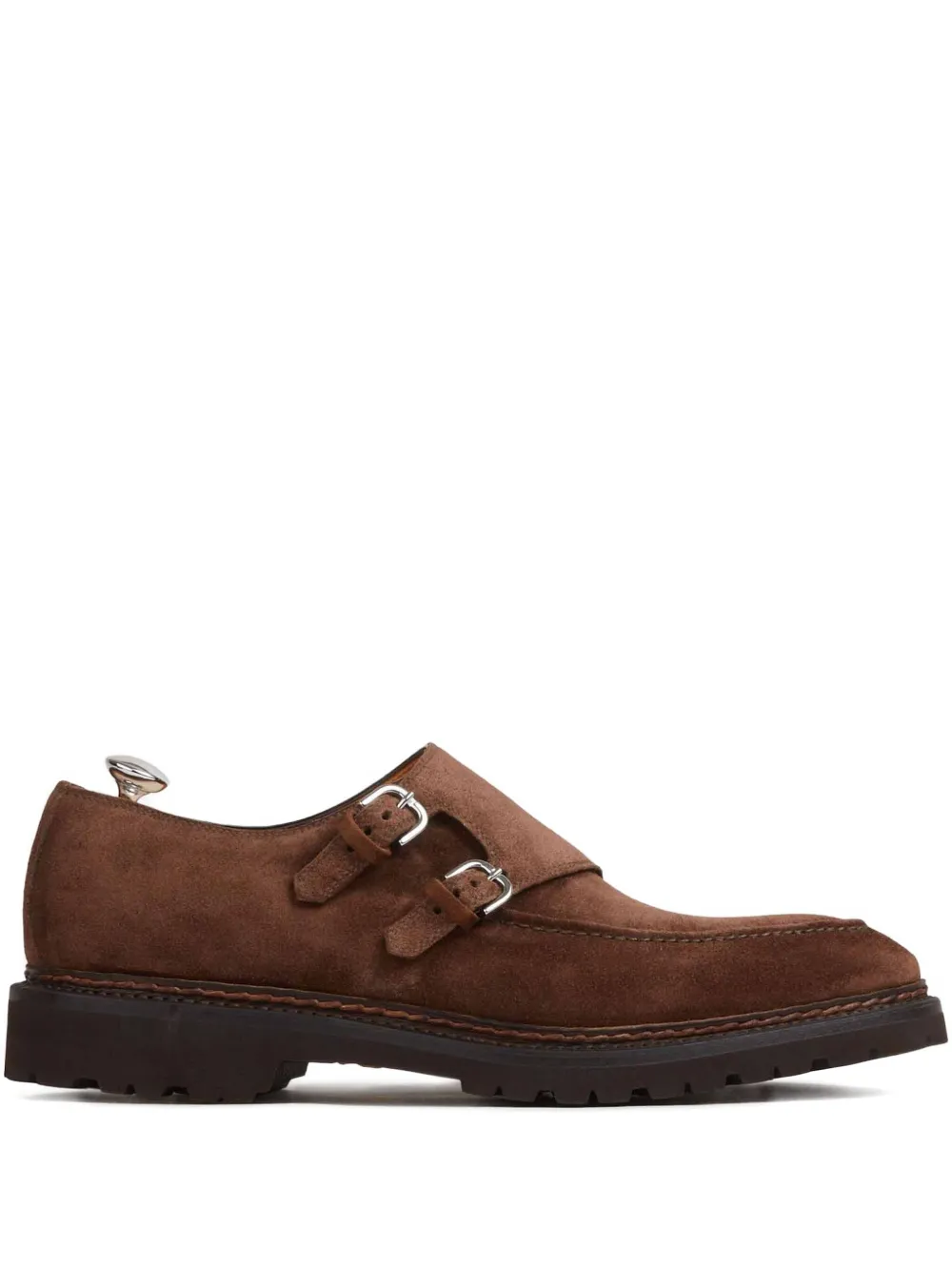 Bontoni Double Buckle Suede Boots In Multi