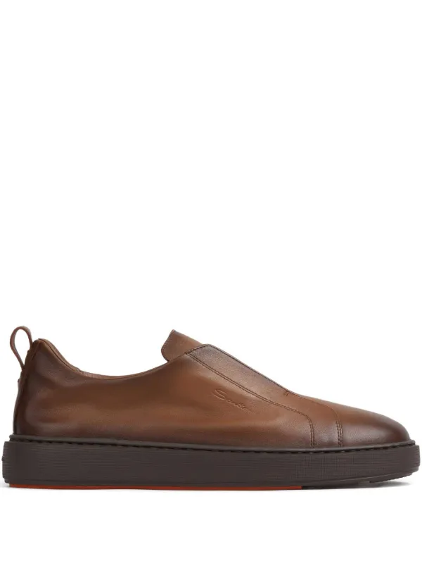 Santoni pull-tab Trainers | Brown | FARFETCH
