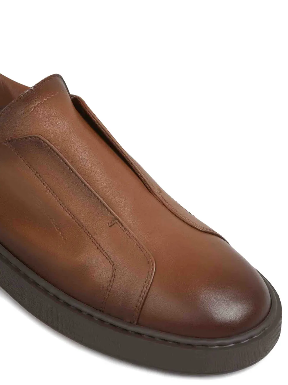 Santoni Sneakers met treklus Bruin