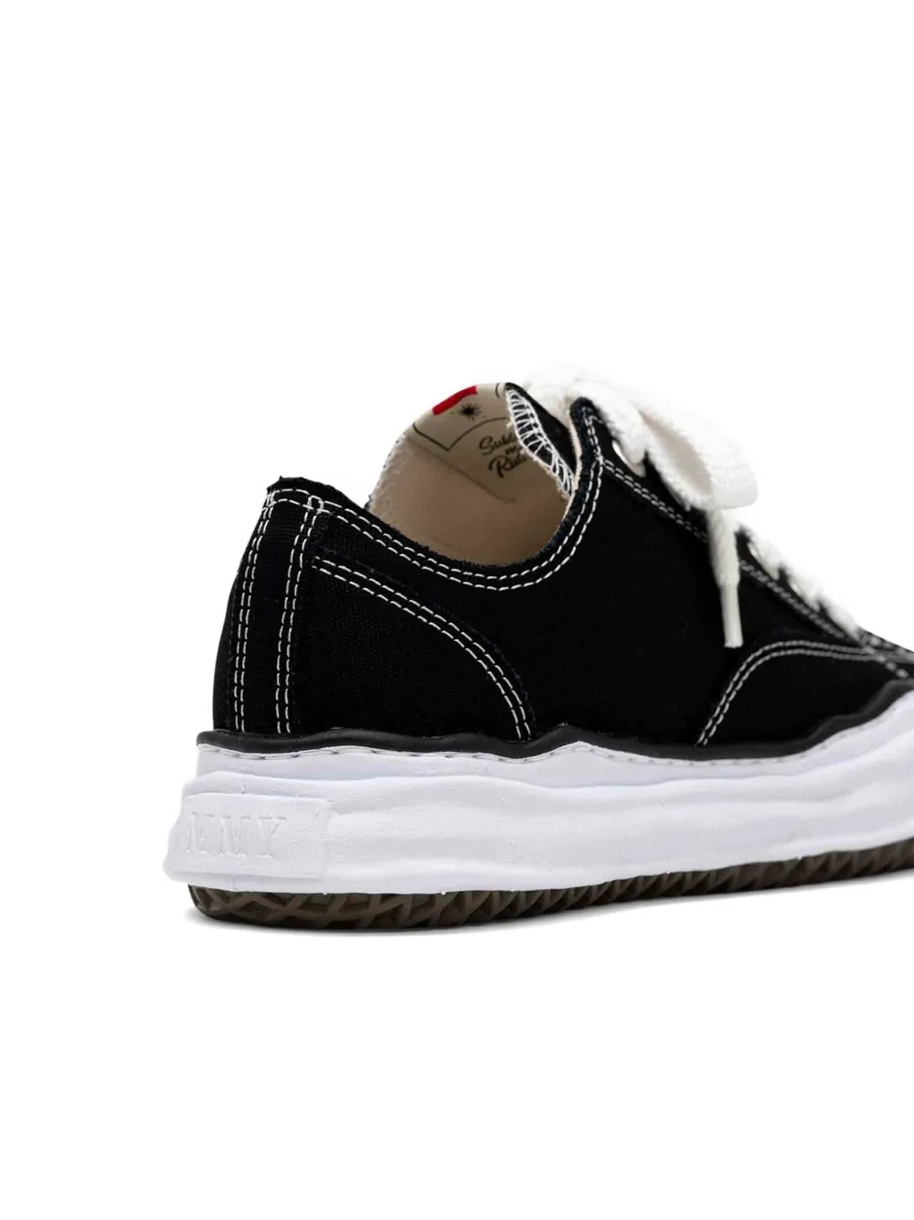 Maison MIHARA YASUHIRO lace-up cotton sneakers Zwart