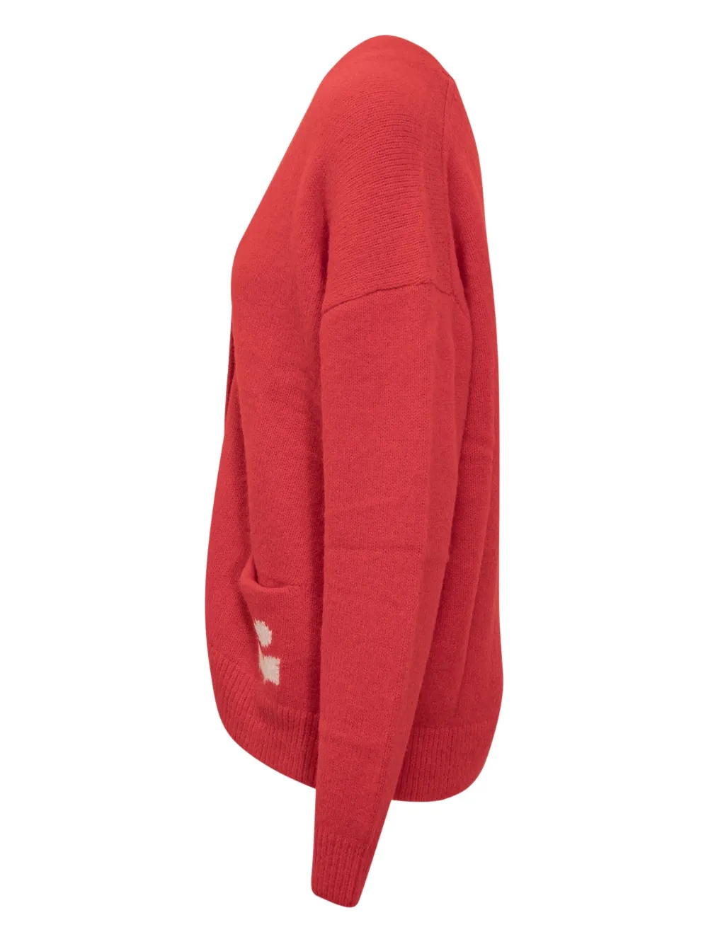 Isabel Marant Eborah-gf Pocket Button Cardigan In Red