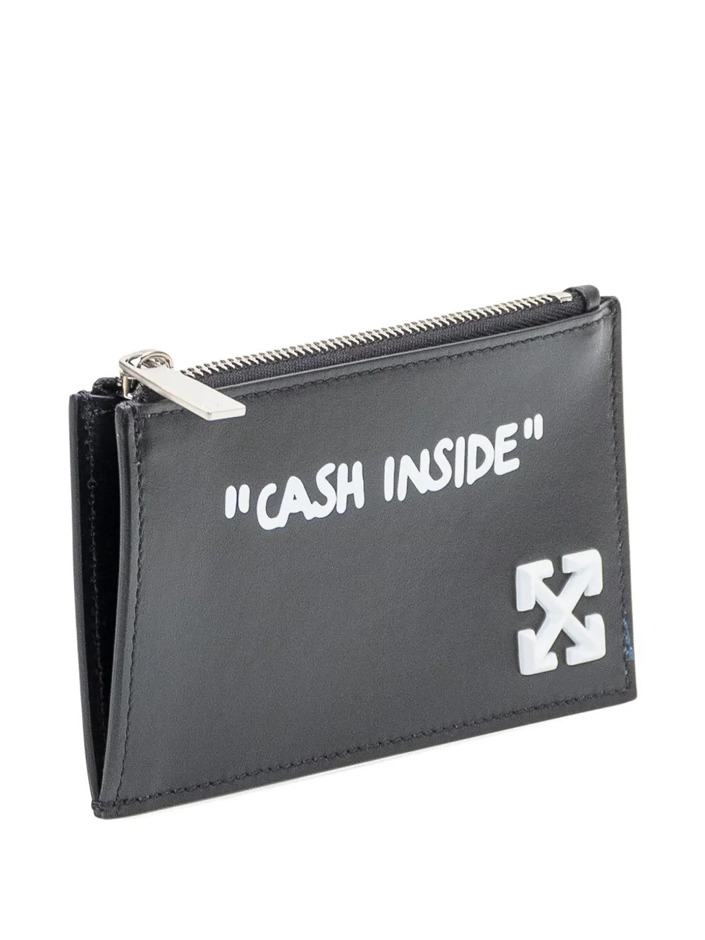 Off-White Pasjeshouder met rits Zwart