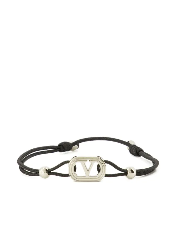 Valentino Garavani Vロゴ コードブレスレット | ブラック | FARFETCH JP