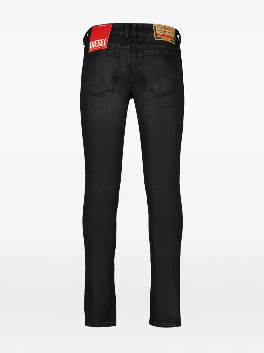 Diesel Sleenker 1979 Distressed Jeans In Black