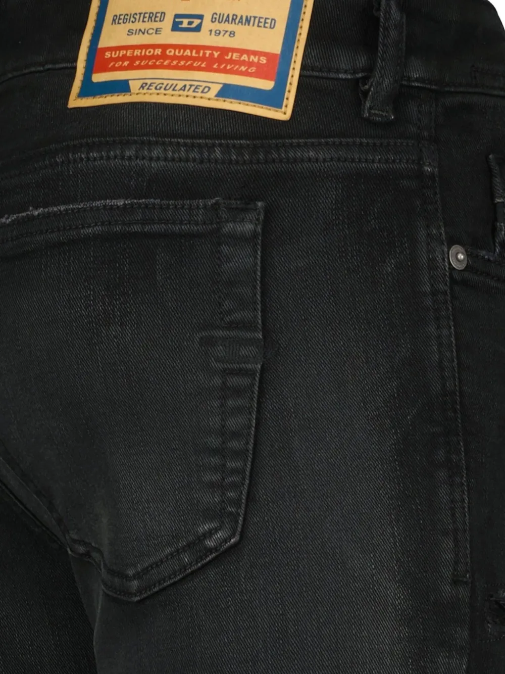 Diesel Sleenker 1979 Distressed Jeans In Black