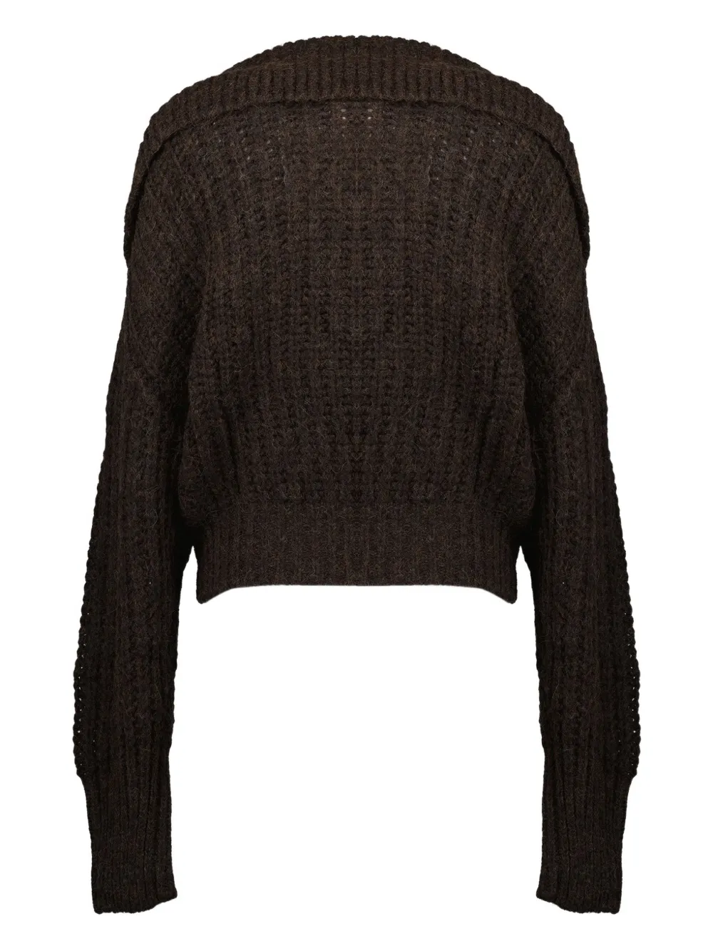 Iro Zip High-neck Sweater In Brown