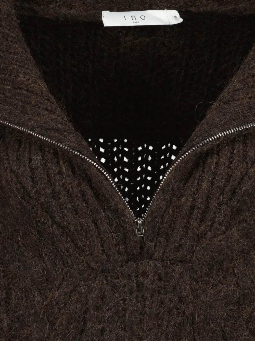 Iro Zip High-neck Sweater In Brown