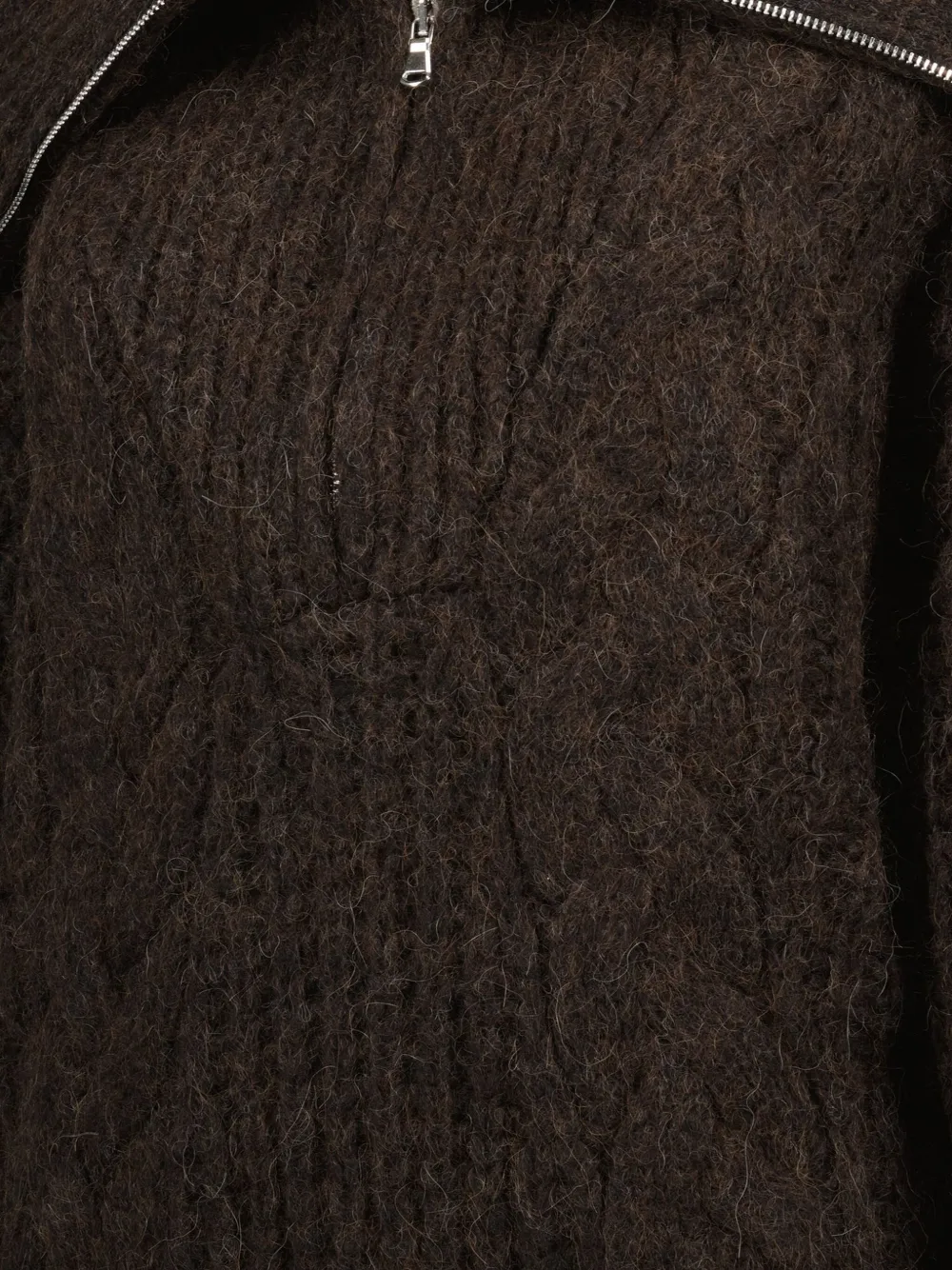 Iro Zip High-neck Sweater In Brown
