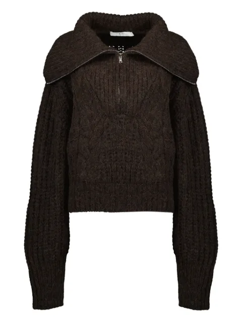 IRO suéter con cuello de tortuga y cierre