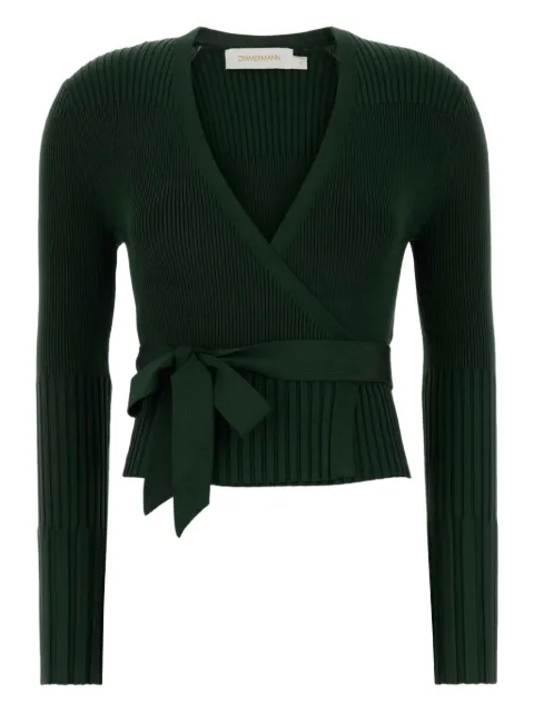 ZIMMERMANN tie-waist ribbed cardigan