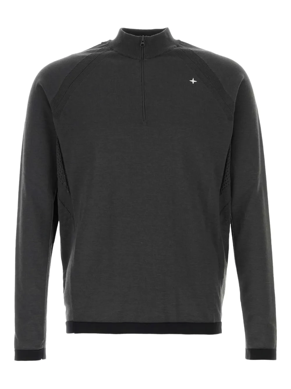 Stone Island zip-fastening polo shirt - グレー Stone Island zip-fastening polo shirt - グレー
