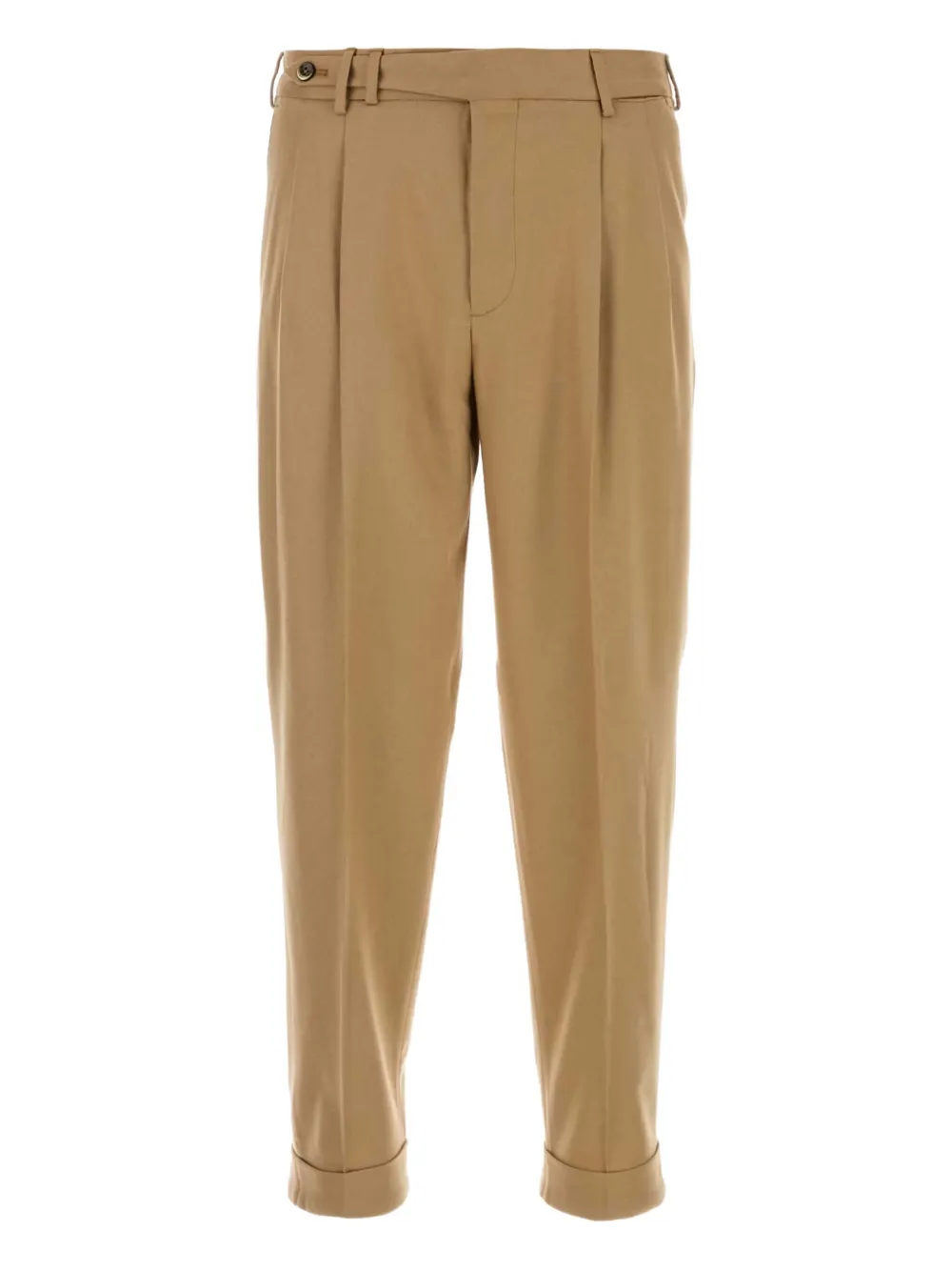 PT Torino virgin wool straight-leg trousers - Toni neutri