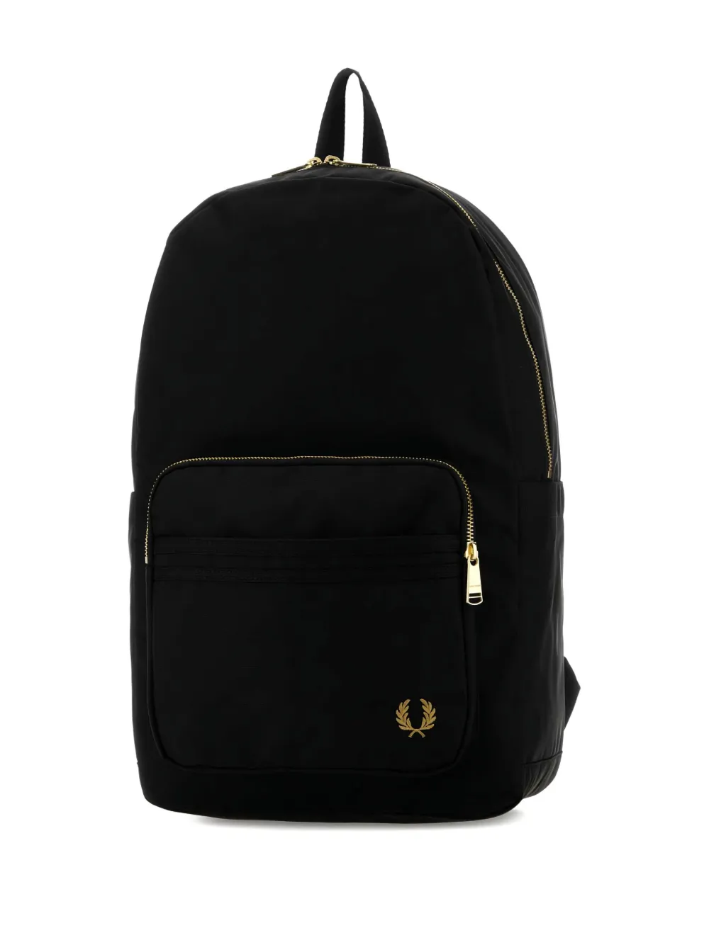 Fred Perry Black Canvas Backpack In Black