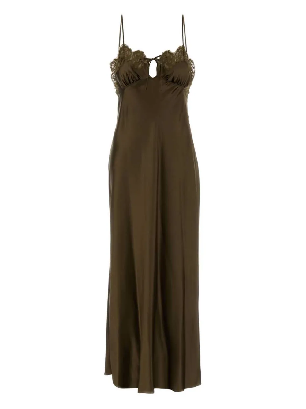 Saint Laurent silk maxi dress - Green