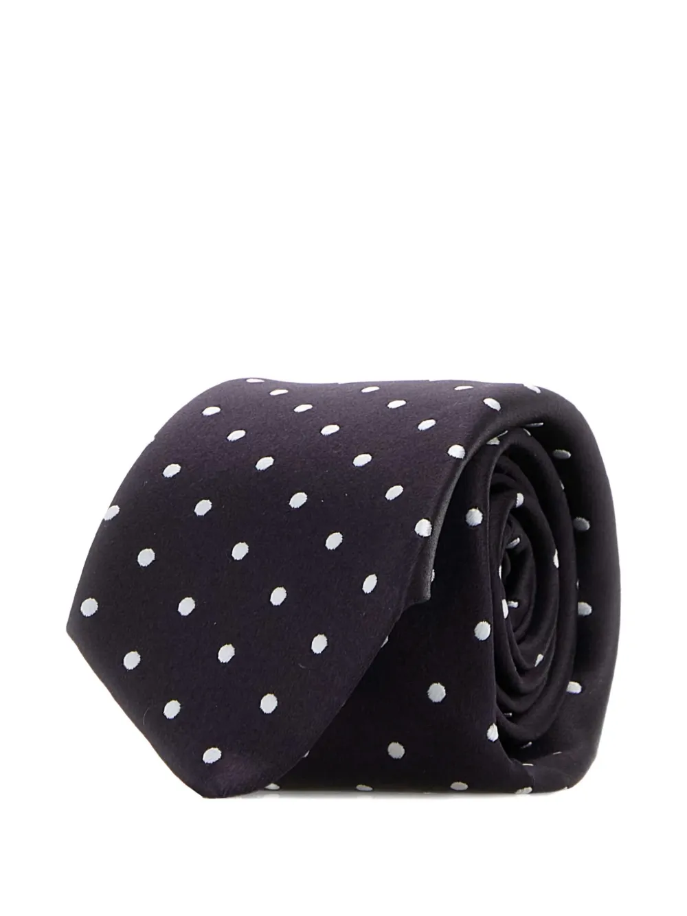 TOM FORD embroidered polka-dot silk tie | Purple | Image 1