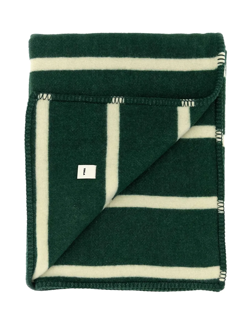 TEKLA frazada a rayas | verde | Image 1