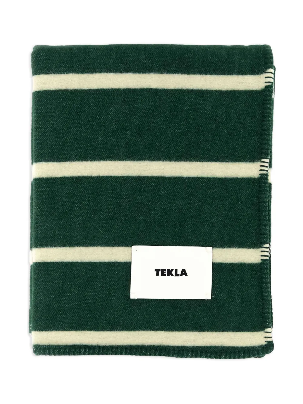 TEKLA frazada a rayas | verde | Image 1