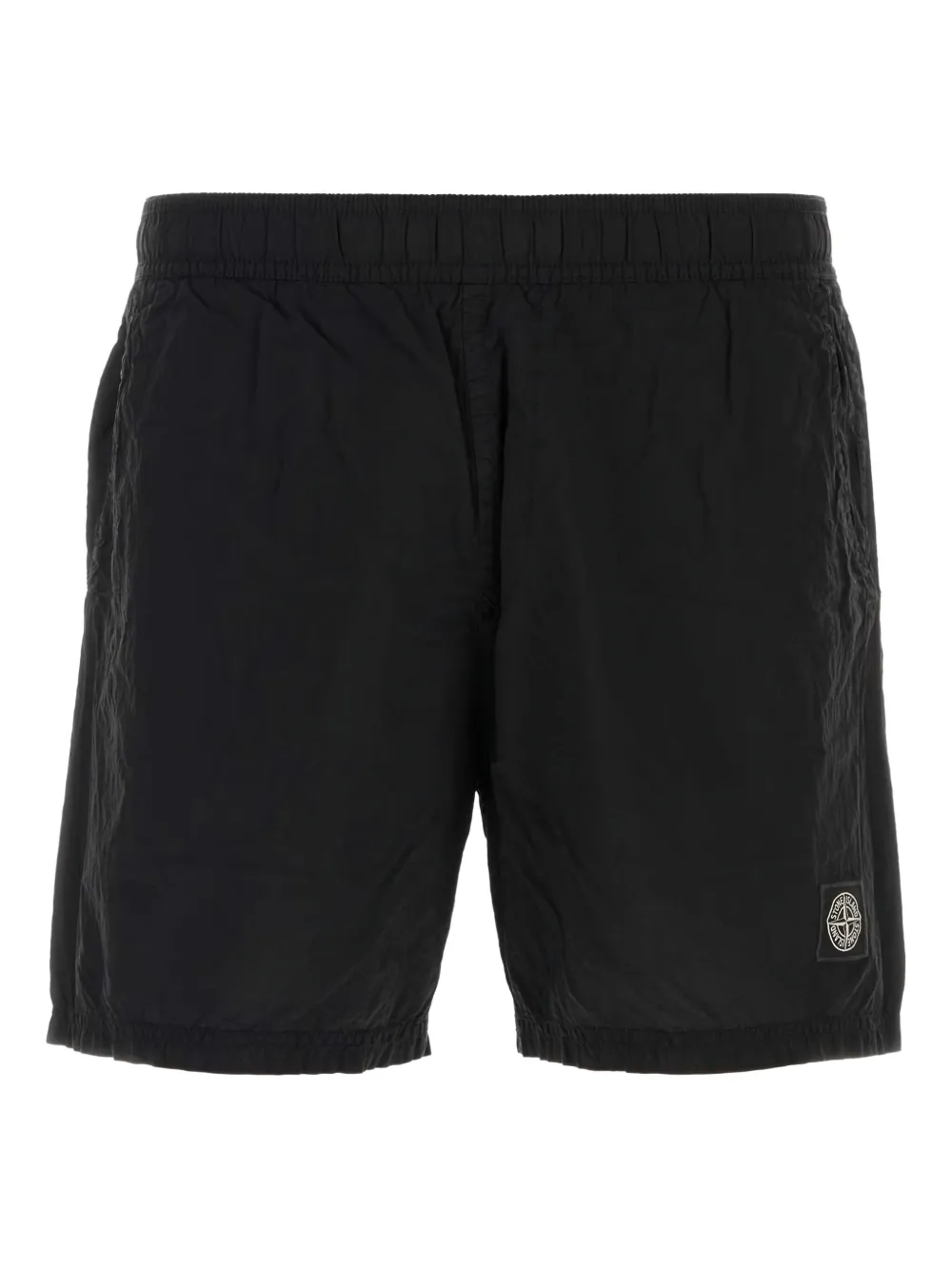 Stone Island logo-patch swim shorts | Black | Image 1